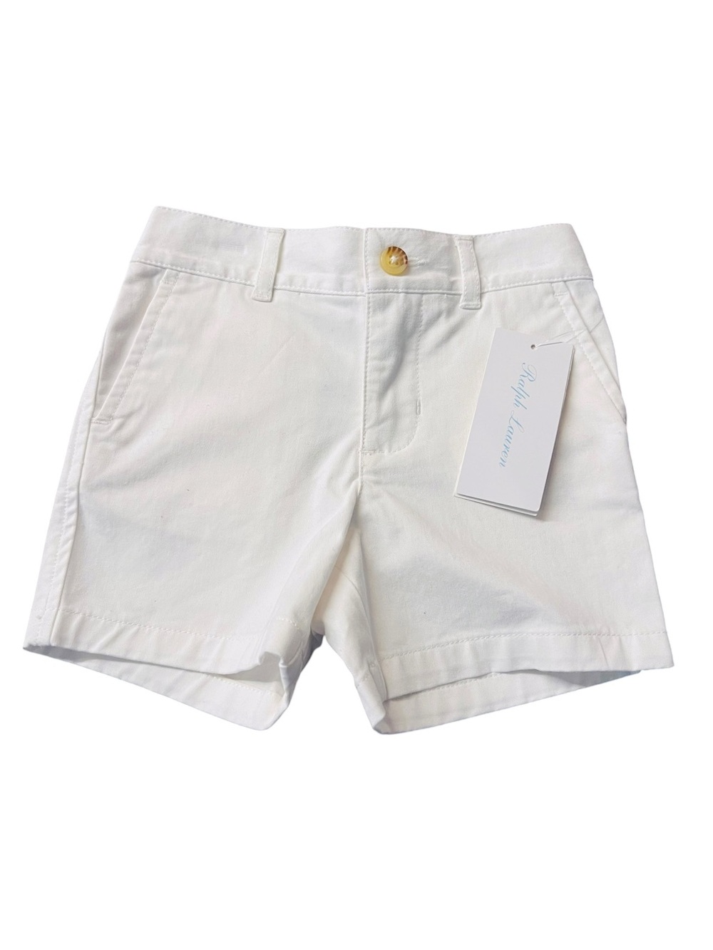 Ralph Lauren White Cotton Shorts Size 9 Months NWT